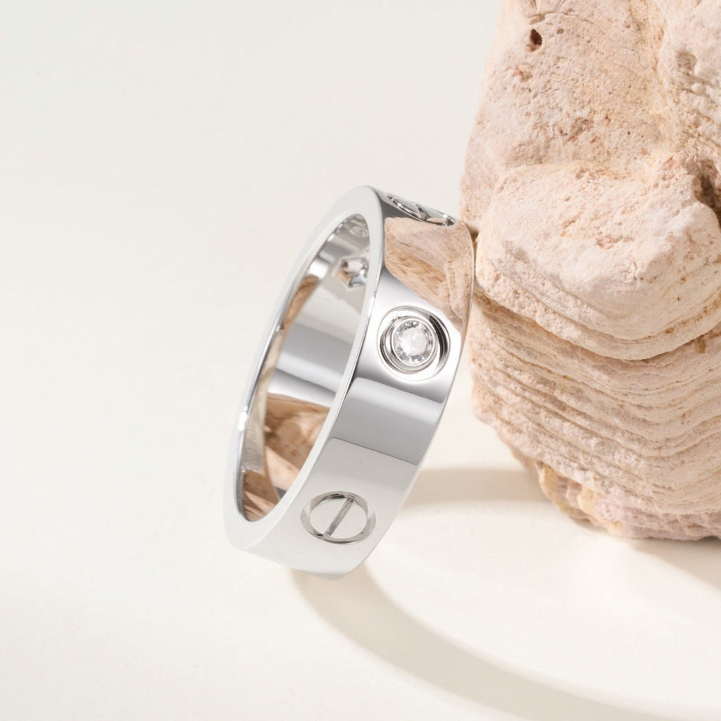 [Luxe Jewelry]LOVE 4MM 1 DIAMOND RING