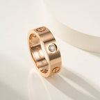 [Luxe Jewelry]LOVE 4MM 1 DIAMOND RING