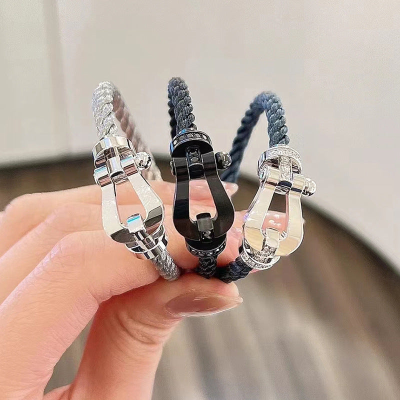 [Luxe]FORCE ラージホースシュー ダイヤモンドなしブレスレット ゴールド