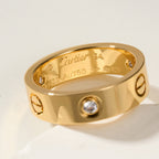 [Luxe Jewelry]LOVE 4MM 1 DIAMOND RING