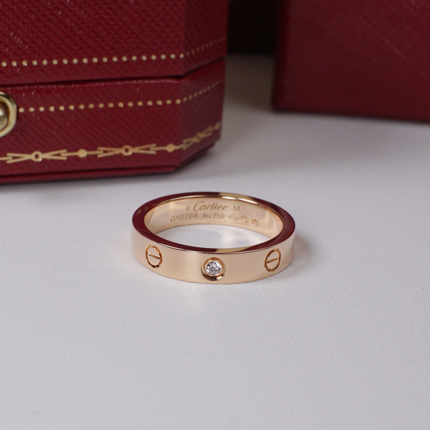 [Luxe Jewelry]LOVE 4MM 1 DIAMOND RING