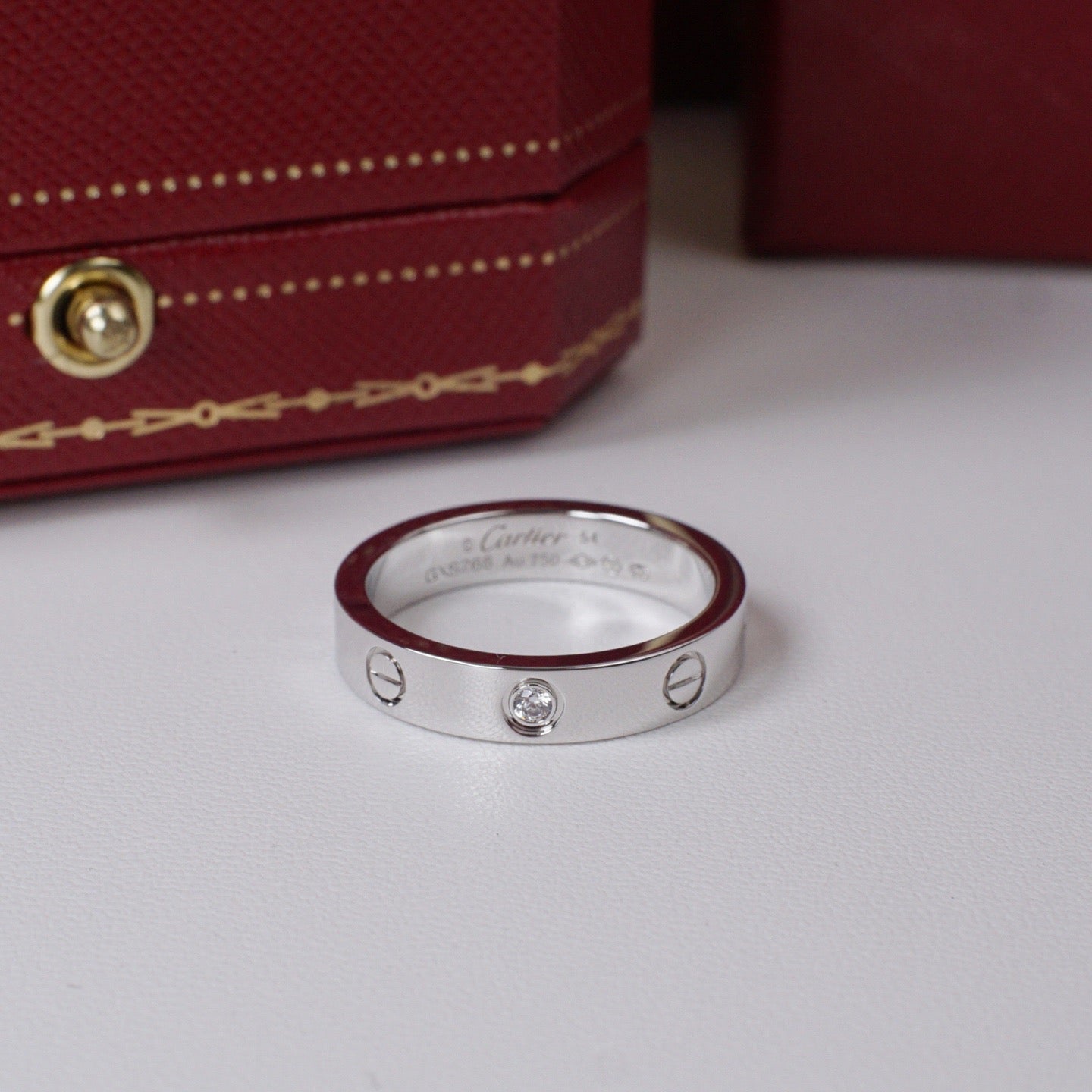 [Luxe Jewelry]LOVE 4MM 1 DIAMOND RING