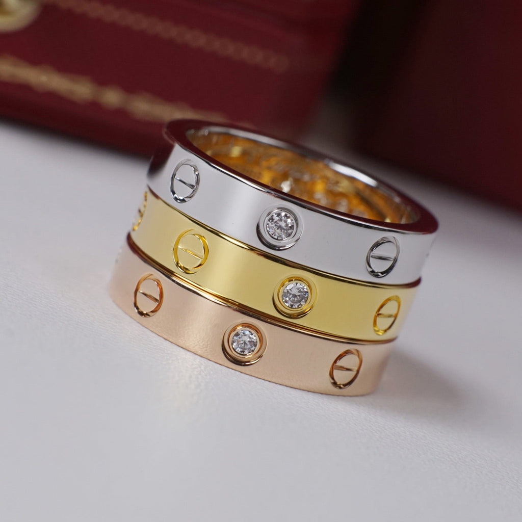 [Luxe Jewelry]LOVE 4MM 1 DIAMOND RING