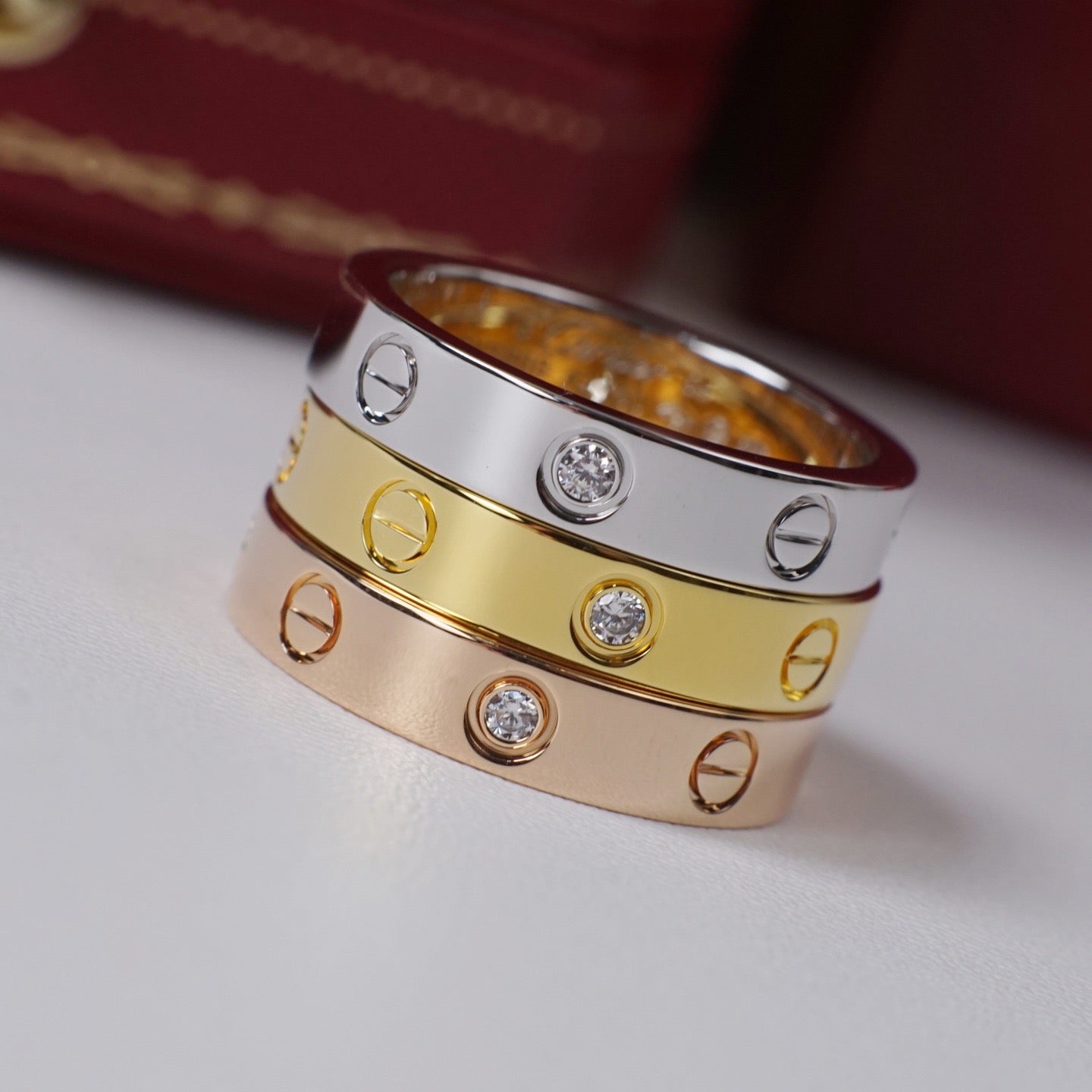 [Luxe Jewelry]LOVE 4MM 1 DIAMOND RING