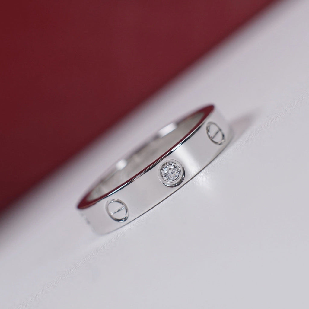 [Luxe Jewelry]LOVE 4MM 1 DIAMOND RING