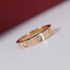 [Luxe Jewelry]LOVE 4MM 1 DIAMOND RING