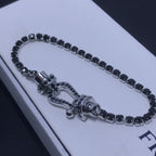 [Luxe] BRACELET DE TENNIS FORCE GRAND FER À CHEVAL TOUT DIAMANT 