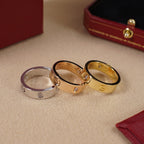 [Luxe Jewelry]LOVE 5.5MM 3 DIAMOND RING