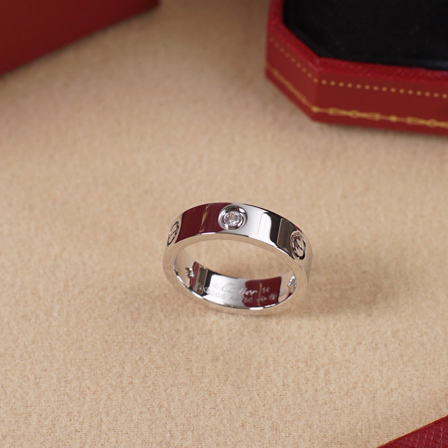 [Luxe Jewelry]LOVE 5.5MM 3 DIAMOND RING