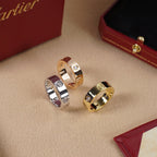 [Luxe Jewelry]LOVE 5.5MM 3 DIAMOND RING