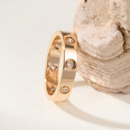 [Luxe Jewelry]LOVE 4MM 8 DIAMOND RING