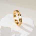[Luxe Jewelry]LOVE 4MM 8 DIAMOND RING