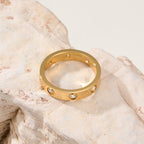 [Luxe Jewelry]LOVE 4MM 8 DIAMOND RING