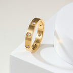 [Luxe Jewelry]LOVE 4MM 8 DIAMOND RING