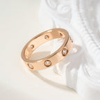 [Luxe Jewelry]LOVE 4MM 8 DIAMOND RING