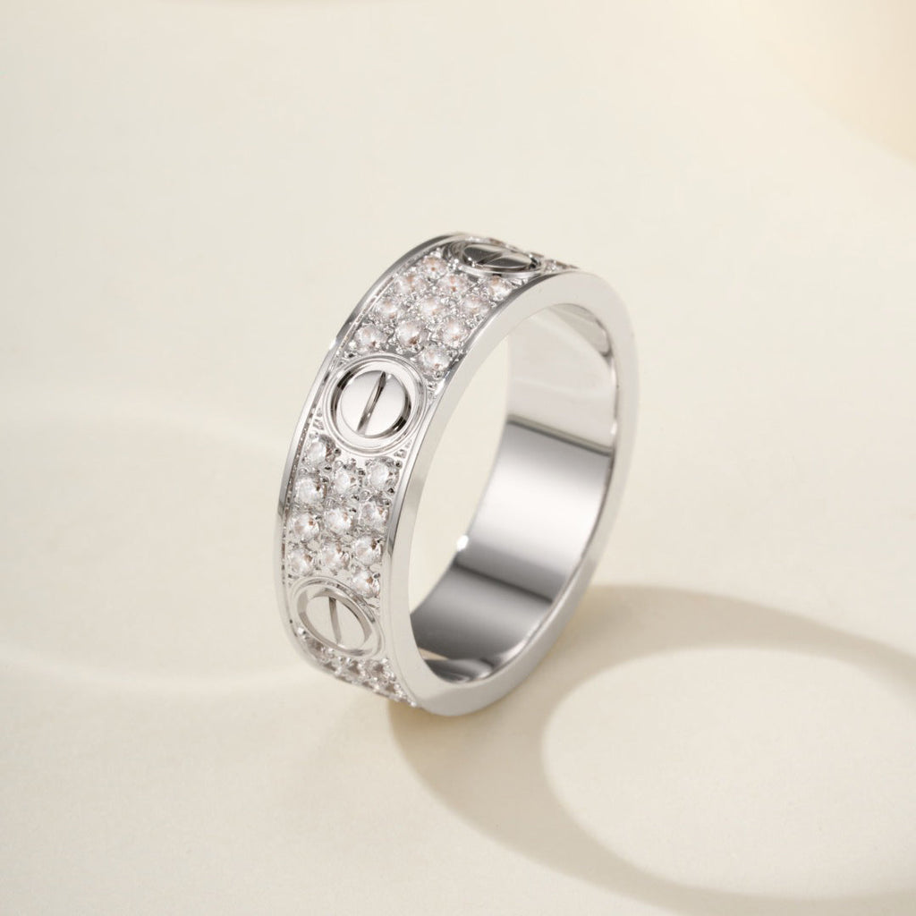 [Luxe Jewelry]LOVE RING 5.5MM DIAMONDS PAVED