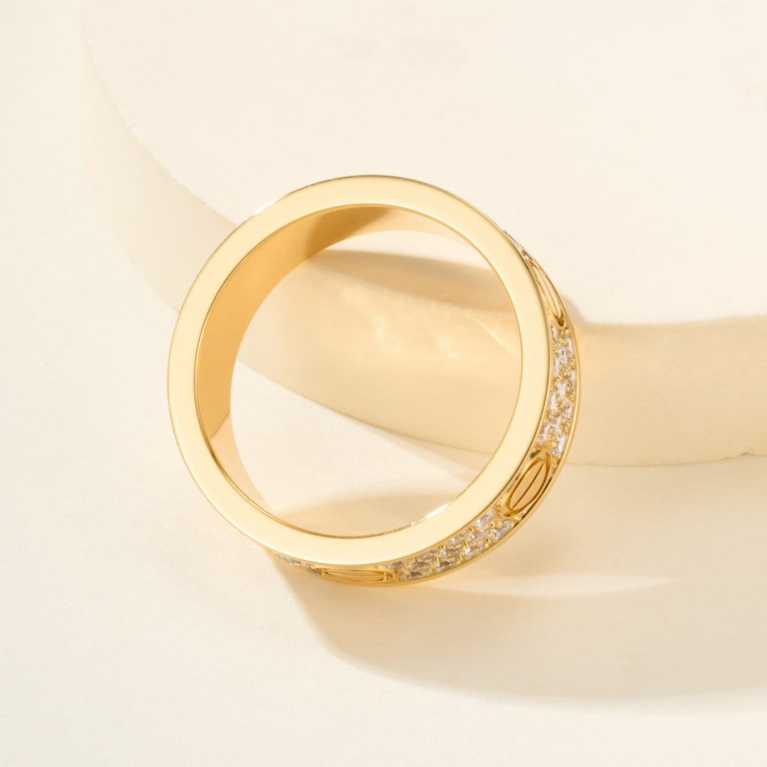 [Luxe Jewelry]LOVE RING 5.5MM DIAMONDS PAVED