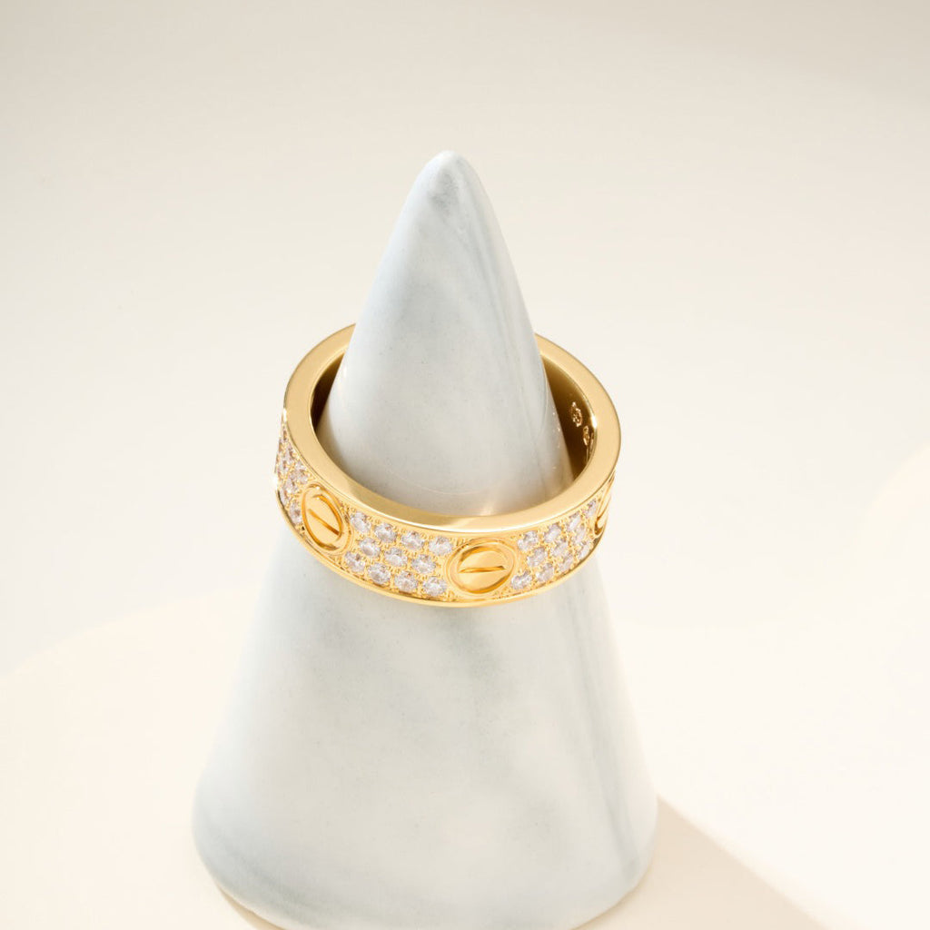[Luxe Jewelry]LOVE RING 5.5MM DIAMONDS PAVED