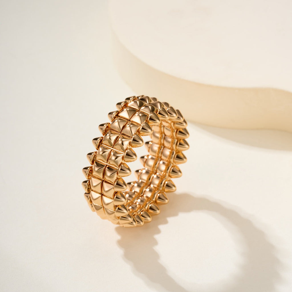 [Luxe Jewelry]CLASH 9.2MM DOUBLE ROW RING