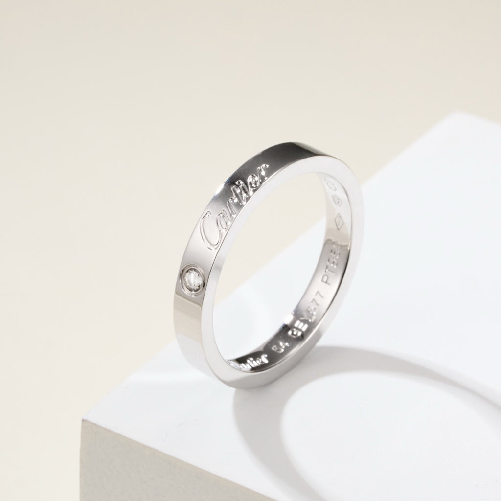 [Luxe Jewelry]LOVE RING 4MM 1 DIAMOND
