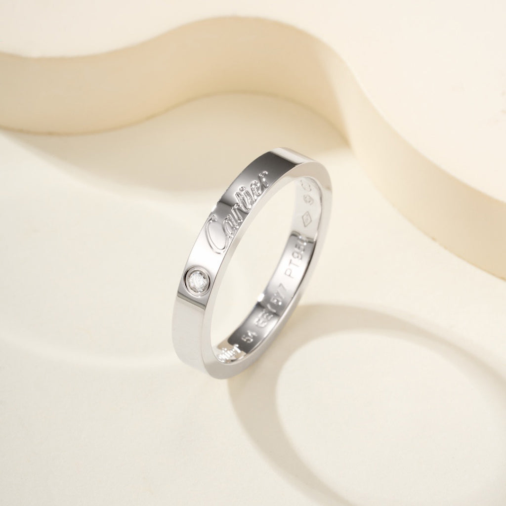 [Luxe Jewelry]LOVE RING 4MM 1 DIAMOND