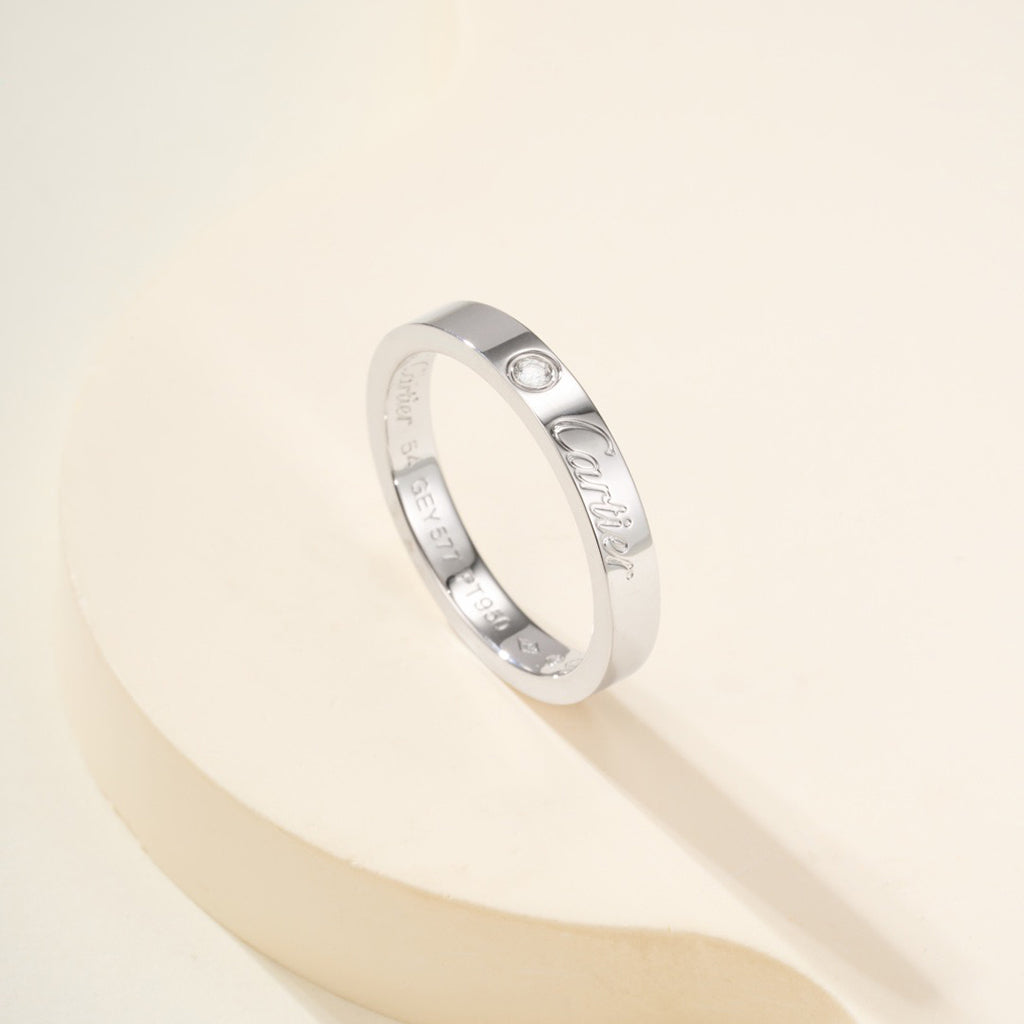 [Luxe Jewelry]LOVE RING 4MM 1 DIAMOND