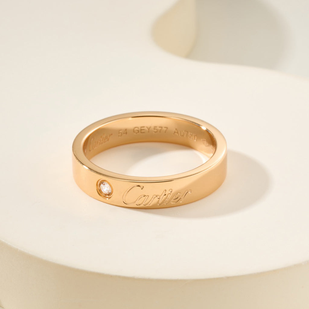 [Luxe Jewelry]LOVE RING 4MM 1 DIAMOND