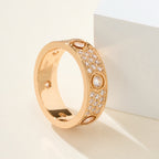 [Luxe Jewelry]LOVE 5.5MM FULL-PAVE 6-DIAMOND RING