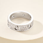 [Luxe Jewelry]LOVE 5.5MM FULL-PAVE 6-DIAMOND RING