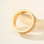 [Luxe Jewelry]LOVE 5.5MM FULL-PAVE 6-DIAMOND RING