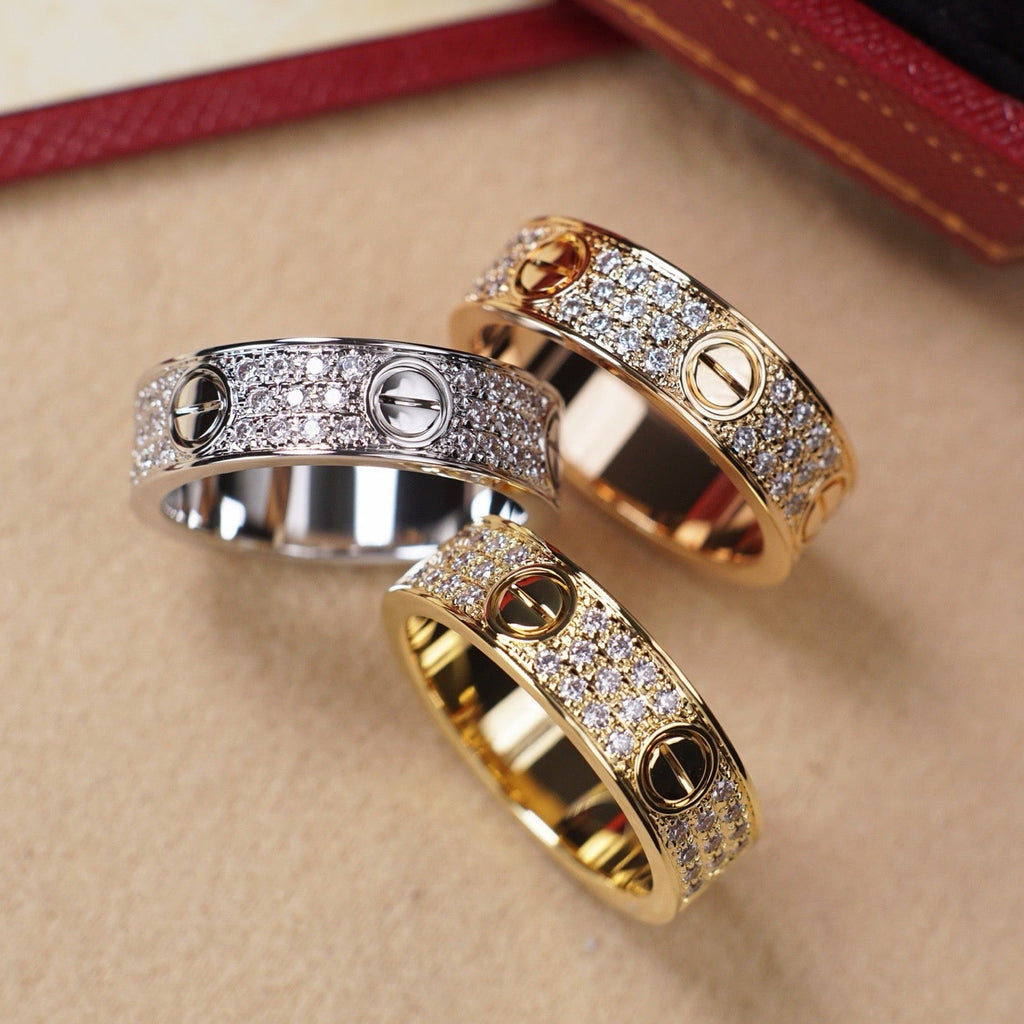 [Luxe Jewelry]LOVE RING 5.5MM DIAMONDS PAVED