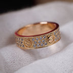 [Luxe Jewelry]LOVE RING 5.5MM DIAMONDS PAVED