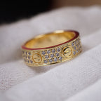 [Luxe Jewelry]LOVE RING 5.5MM DIAMONDS PAVED