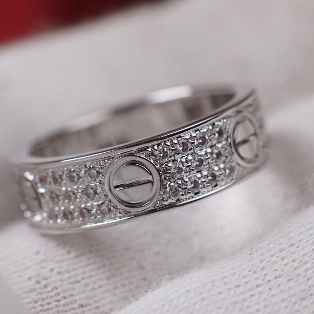 [Luxe Jewelry]LOVE RING 5.5MM DIAMONDS PAVED