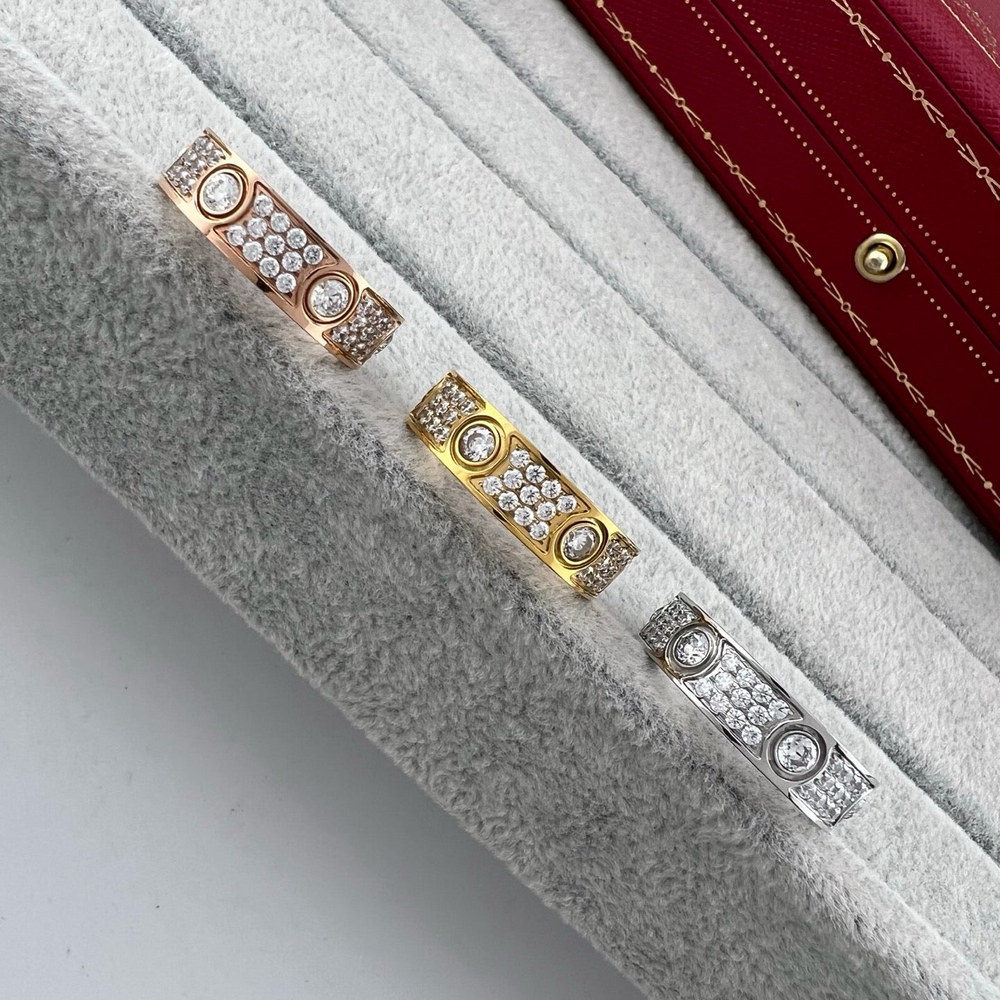 [Luxe Jewelry]LOVE 5.5MM FULL-PAVE 6-DIAMOND RING
