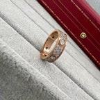 [Luxe Jewelry]LOVE 5.5MM FULL-PAVE 6-DIAMOND RING