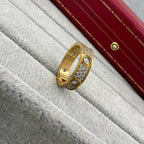 [Luxe Jewelry]LOVE 5.5MM FULL-PAVE 6-DIAMOND RING