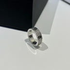 [Luxe Jewelry]LOVE RING 5.5MM DIAMONDS PAVED CERAMIC