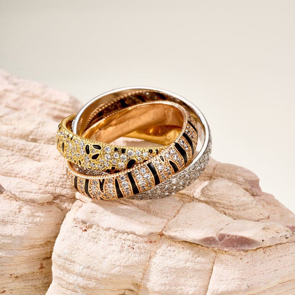 [Luxe Jewelry]TRINITY  RING LEOPARD PRINT