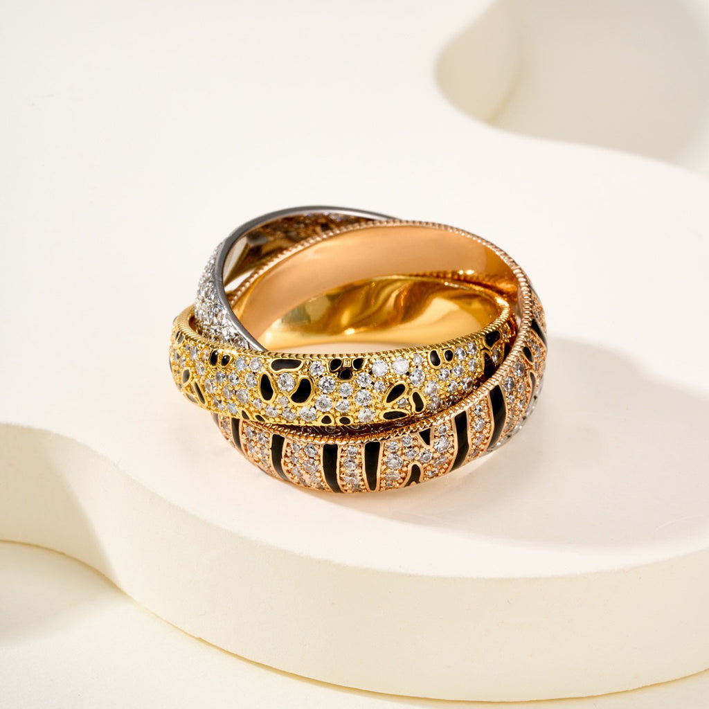 [Luxe Jewelry]TRINITY  RING LEOPARD PRINT