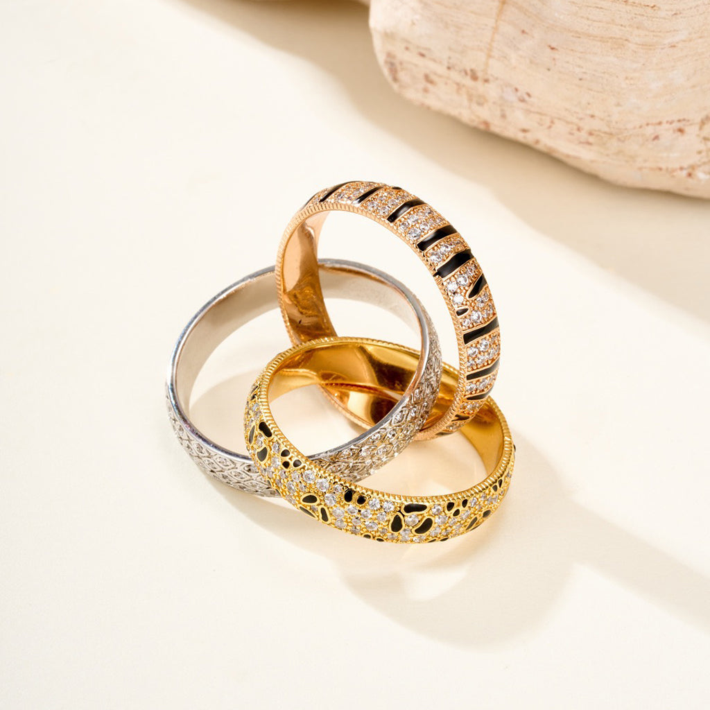 [Luxe Jewelry]TRINITY  RING LEOPARD PRINT