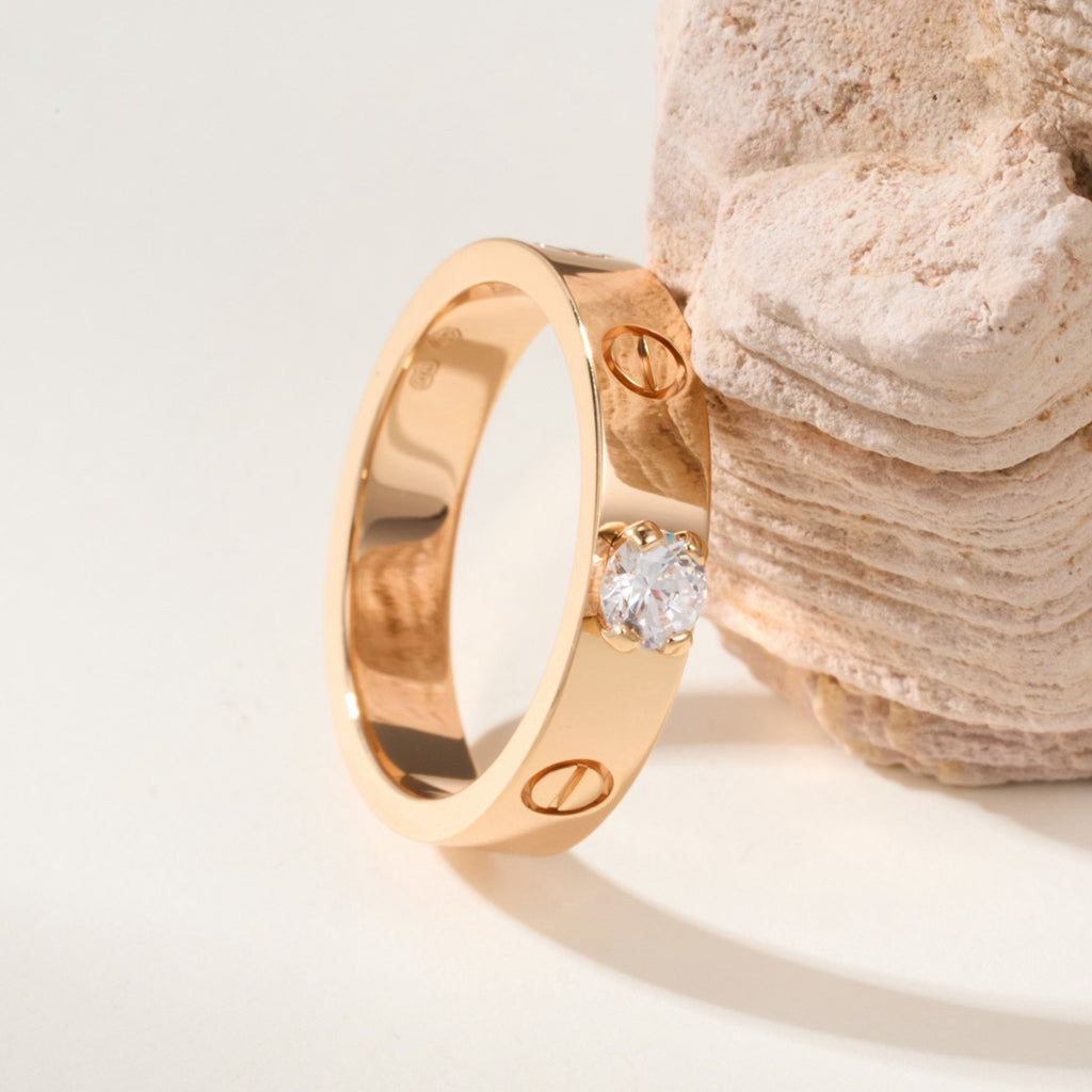 [Luxe Jewelry]LOVE RING 3.6MM 1 BIG DIAMOND