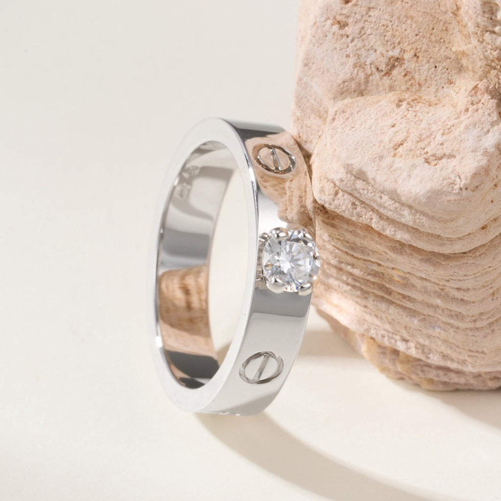 [Luxe Jewelry]LOVE RING 3.6MM 1 BIG DIAMOND