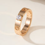 [Luxe Jewelry]LOVE RING 3.6MM 1 BIG DIAMOND