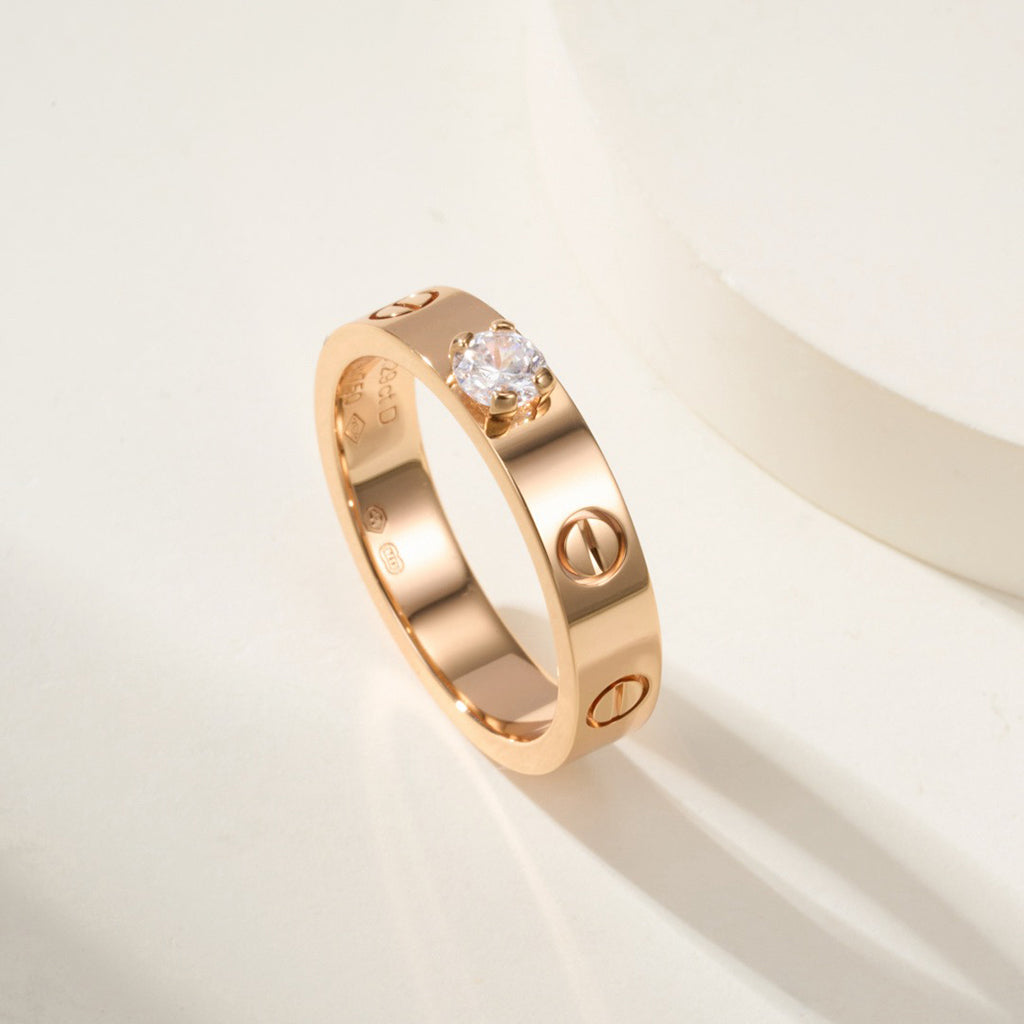 [Luxe Jewelry]LOVE RING 3.6MM 1 BIG DIAMOND
