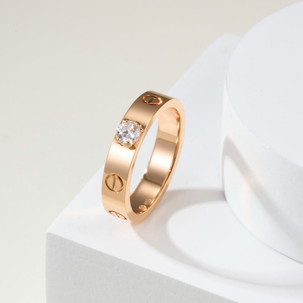 [Luxe Jewelry]LOVE RING 3.6MM 1 BIG DIAMOND