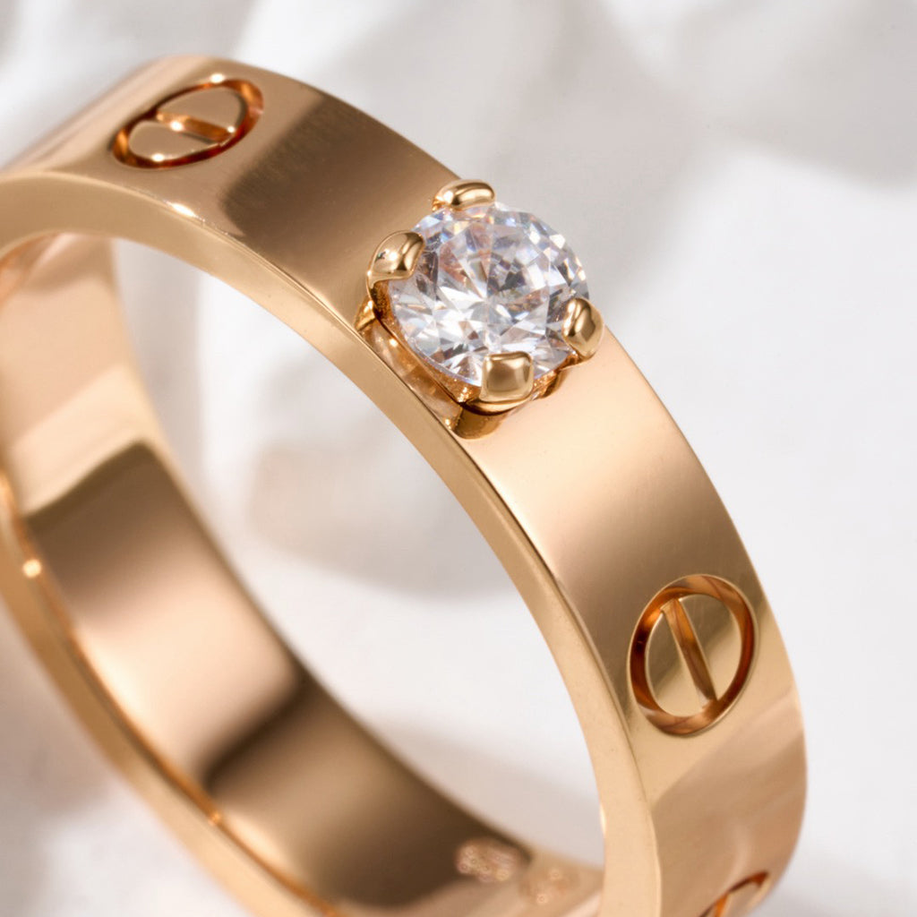 [Luxe Jewelry]LOVE RING 3.6MM 1 BIG DIAMOND