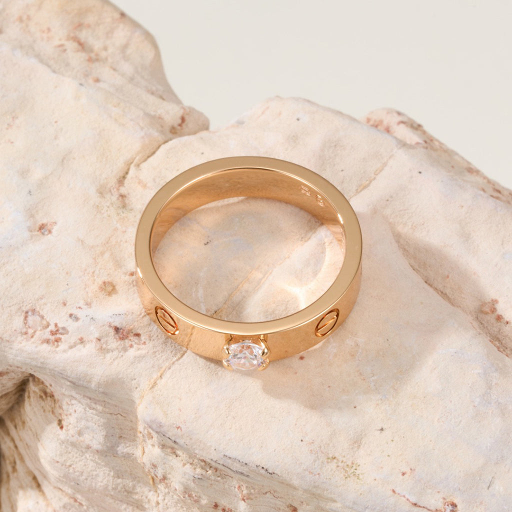 [Luxe Jewelry]LOVE RING 3.6MM 1 BIG DIAMOND