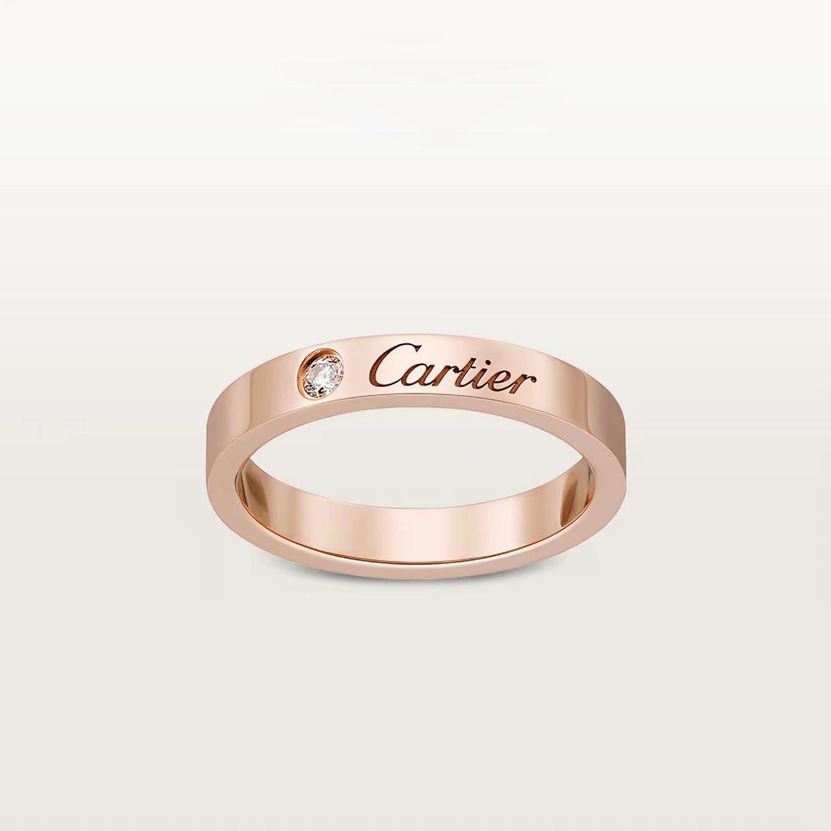 [Luxe Jewelry]LOVE RING 4MM 1 DIAMOND