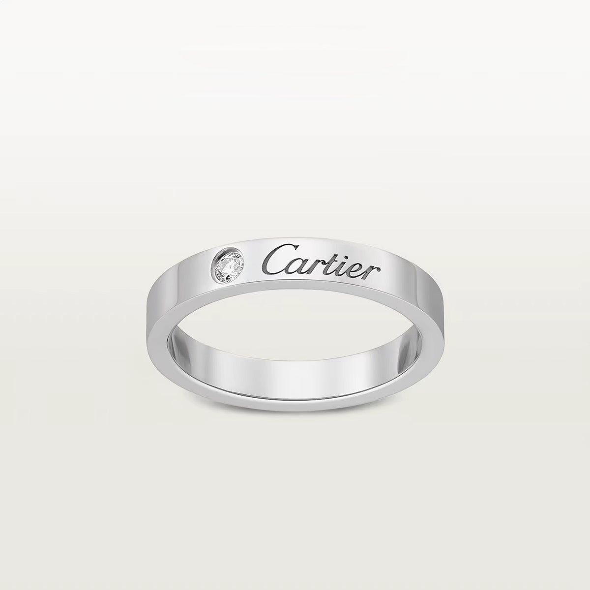 [Luxe Jewelry]LOVE RING 4MM 1 DIAMOND